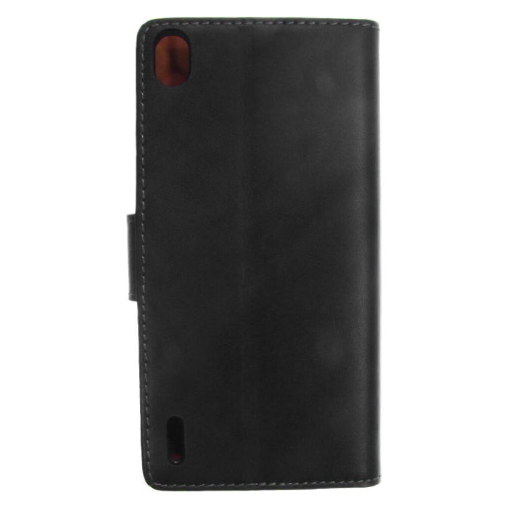 OEM Slim Leather Book Case for Huawei P7 - black 4250710553983 (Huawei Ascend P7) (25445173)