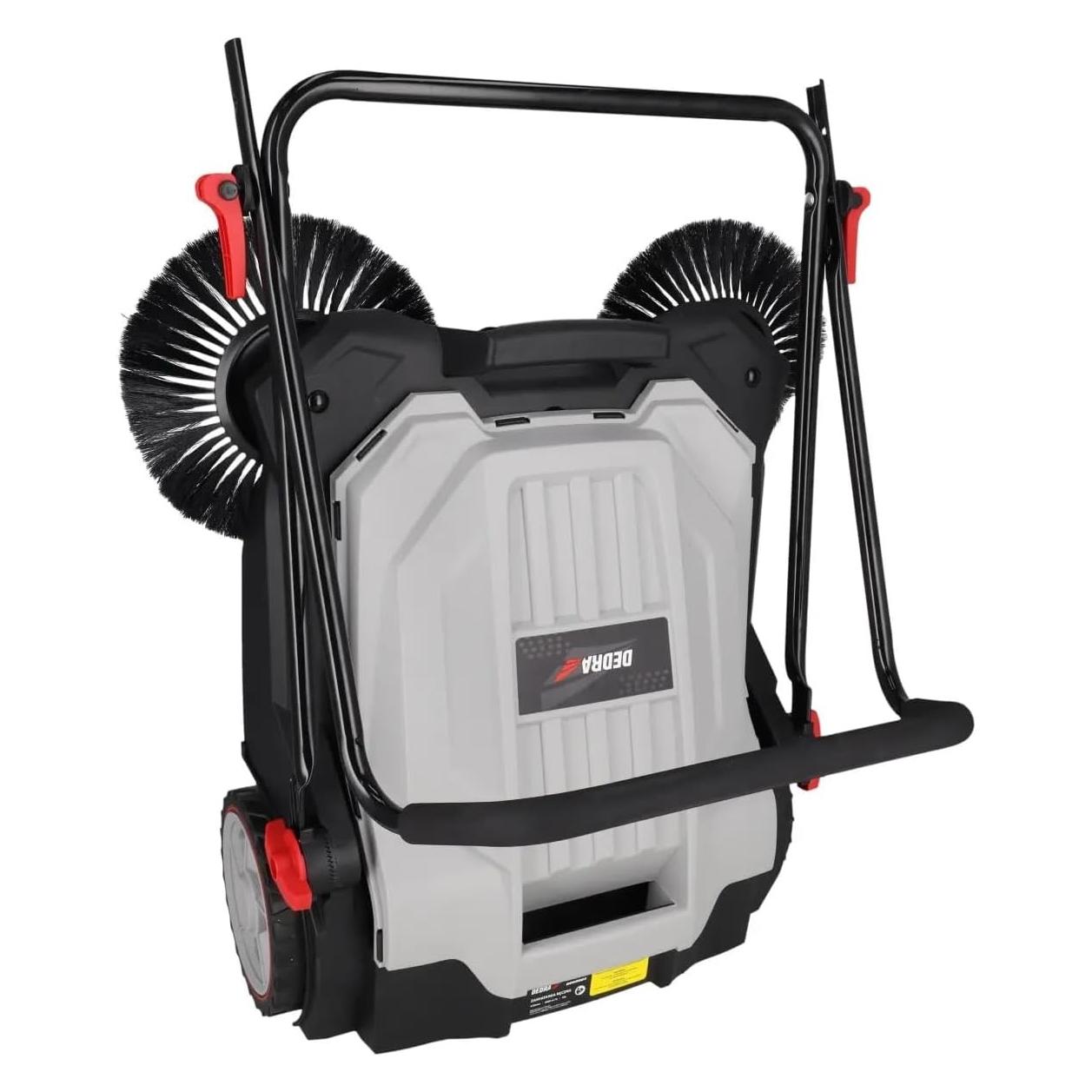 Dedra DED8802 manueller Kehrer mit 3 Bürsten, 650 mm Reinigungsbreite, 18 l Behälter (DED8802)