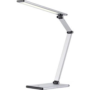 Hansa Schreibtischlampe LED Slim, silber, LED, dimmbar, mit Touchpanel, 360 Lumen, neutralweiß