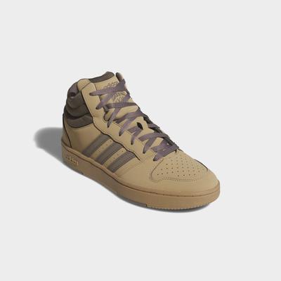 Sneaker ADIDAS SPORTSWEAR "HOOPS MID CLASSIC", Herren, Gr. 46, braun (cardboard, earth strata, earth strata), Synthetik, Schuhe Sneaker