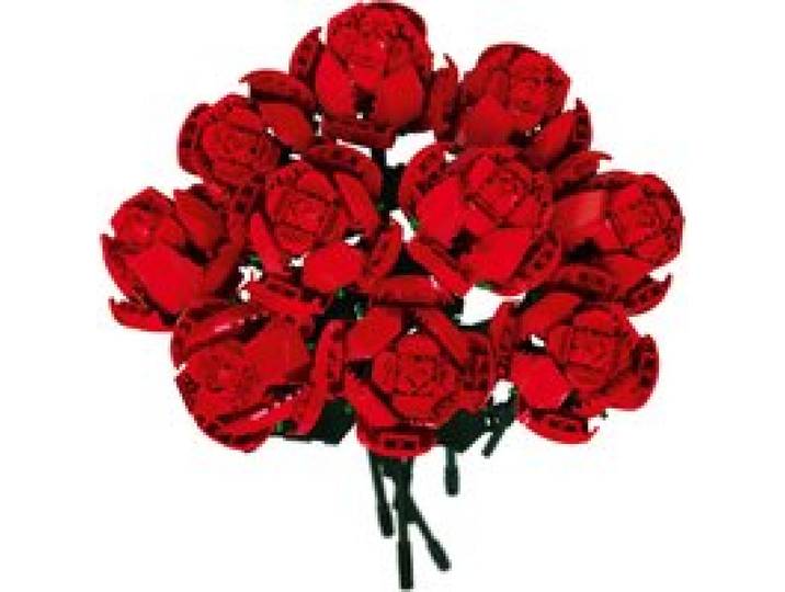 LUPILU® Set de construction bouquet de fleurs (Bouquet de roses)