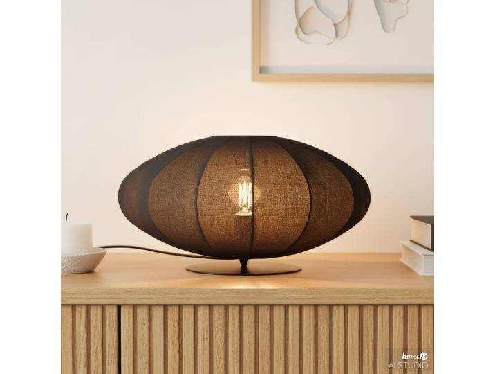 Lampe de table ONI 40 x 22 x 40cm Noir/Noir Nylon E27