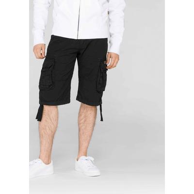 Shorts ALPHA INDUSTRIES "Jet Shorts", Herren, Gr. 27, Normalgrößen, schwarz, Obermaterial: 100% Baumwolle, Hosen Shorts
