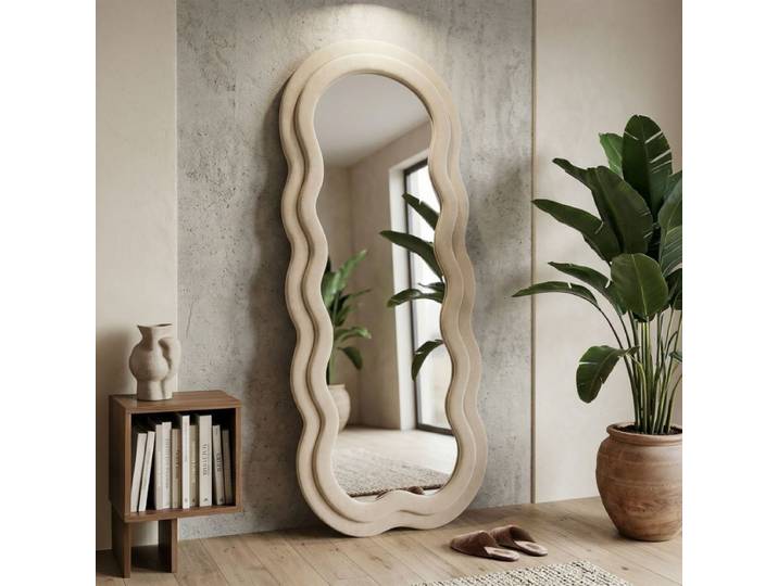Miroir mural vague 60x160 cm Sam Velours Beige