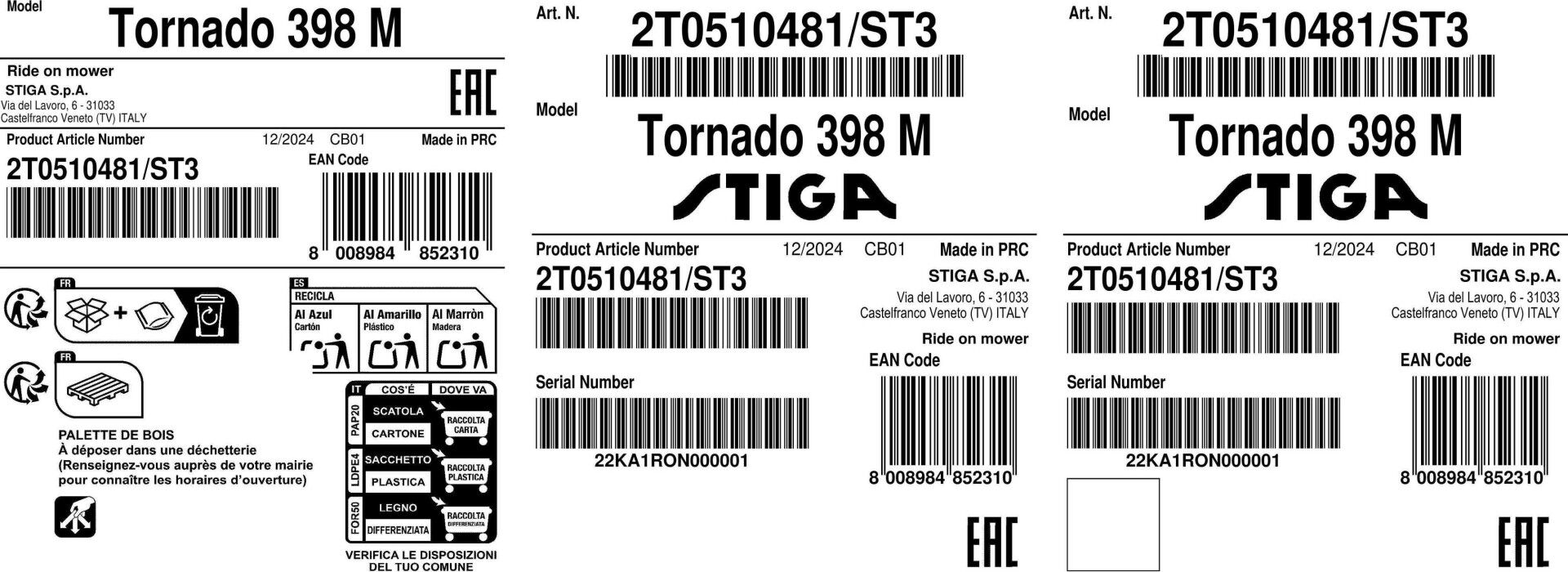 Stiga Rasentraktor Tornado 398 M 6,5 kW, 98 cm Schnittbreite, inkl. Mulchkit & Anhängerkupplung