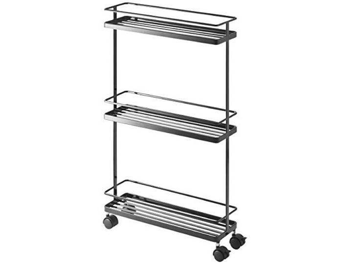 Yamazaki 7152 TOWER Nischenwagen, schwarz, Stahl, Minimalistisches Design, 38 x 12 x 66 cm (LxBxH)