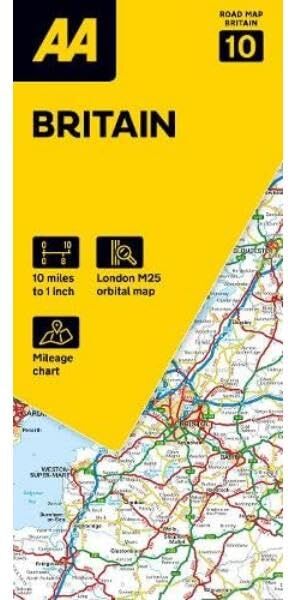 10 Britain: 1:200000 (AA Road Map Britain series, Band 10) - Preis vom 09.10.2026 07:28:09 h