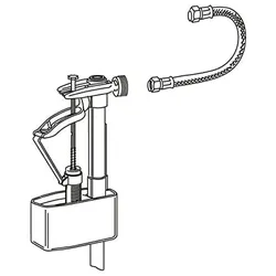 MEPA Füllventil-Set UPSK + Panzerschlauch, mit Füllventilhalter robust/langlebig