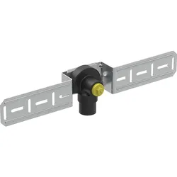 Geberit FlowFit Anschlusswinkel 90°, mit Montageplatte, einfach mit IG (Ausführung: 20 - 1/2'' IG 52 mm einfach)