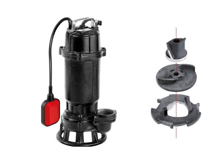 Yato Zerkleinerer YATO Gusseisenpumpe mit Zerkleinerer 750 W Modell YT-85350