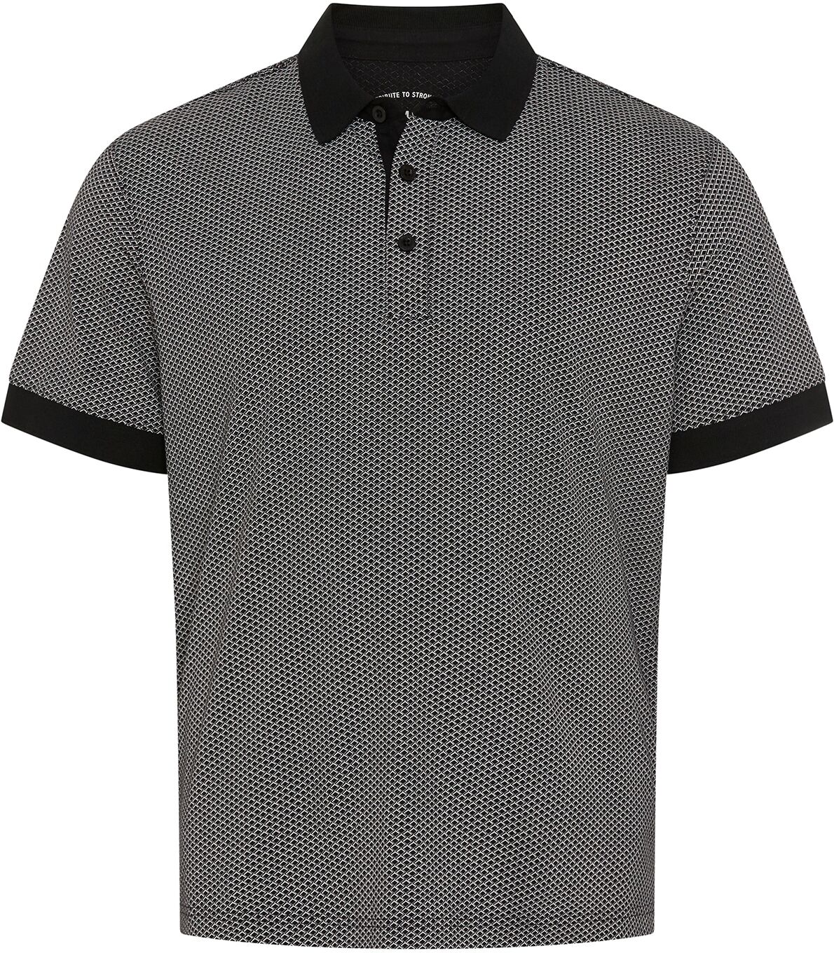 Poloshirt MAN'S WORLD PLUS "auch in Grosse Grössen bis Gr. 7XL Ärmel-Fit", Herren, Gr. 4XL (68/70), grau (hellblau, gr), Single Jersey, Obermaterial: 100% Baumwolle, gemustert, Basic, regular fit normal, Shirts Poloshirt, Regular Fit, Kurzarm, mit Seitens