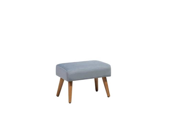 Beliani - Petit tabouret en velours gris TAKOMA