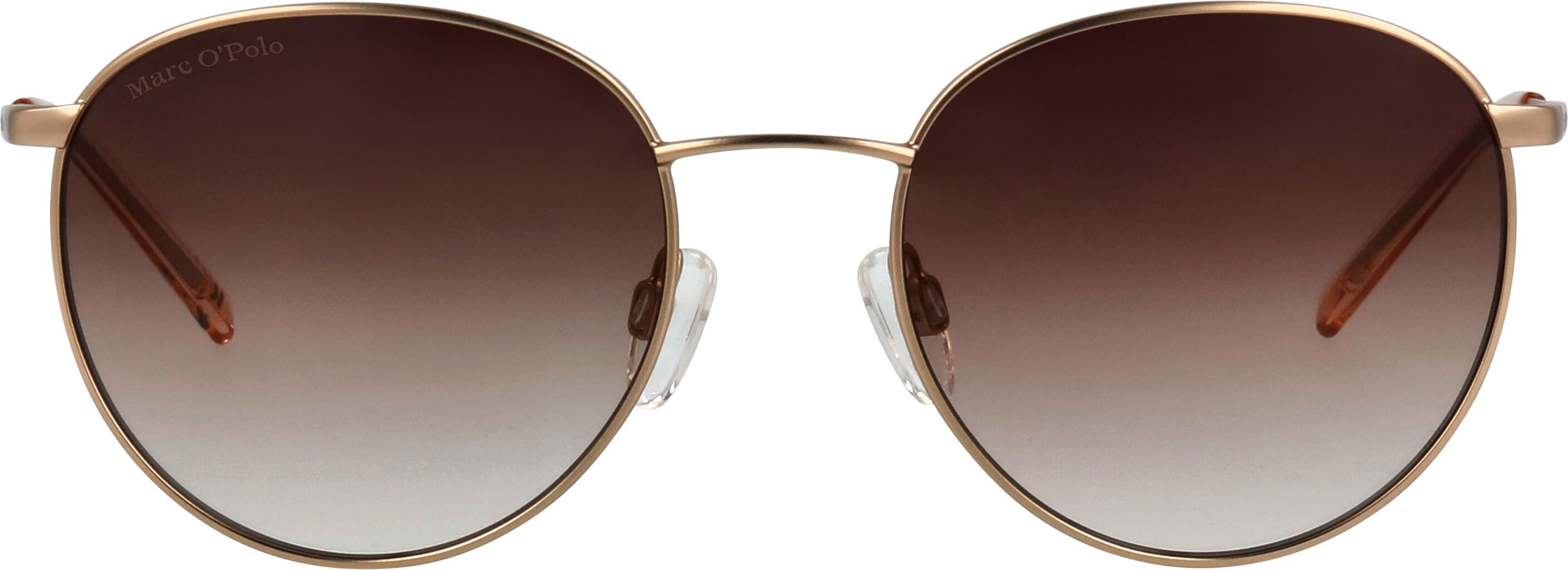 Marc O' Polo Sonnenbrille MARC O'POLO "Modell 505101", Damen, bunt (goldfarben, braun), matt, metallic, Sonnenbrillen Sonnenbrille, Panto-Form goldfarben, braun Einheitsgröße