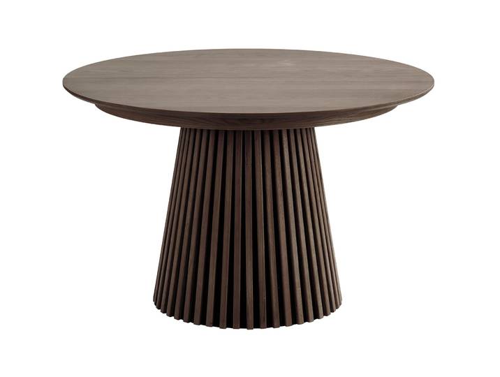 Esstisch ausziehbar Aunira Eiche Furniert, MDF dunkelbraun B 120 T 120 cm - Esstisch ausziehbar