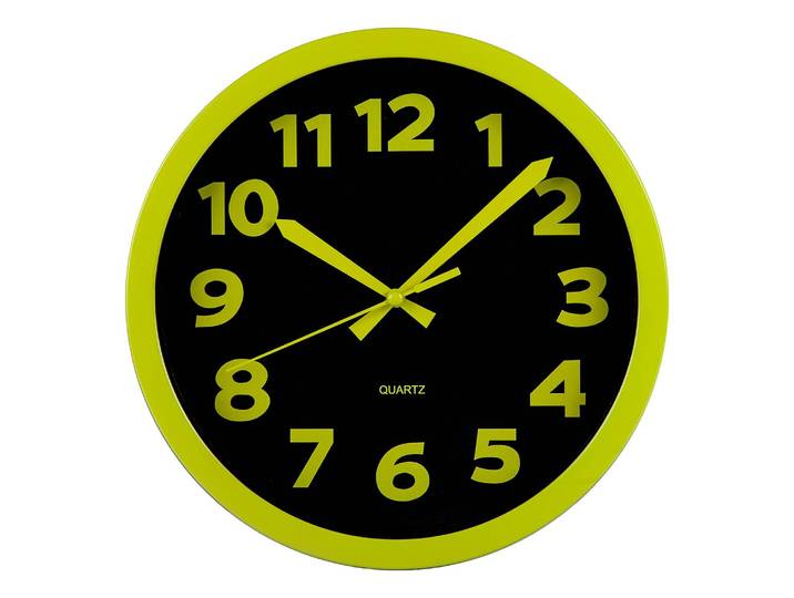 Wanduhr WT 7420 Kunststoffrahmen / Kunststoffabdeckung Ø 27cm Grün/Hellgrün