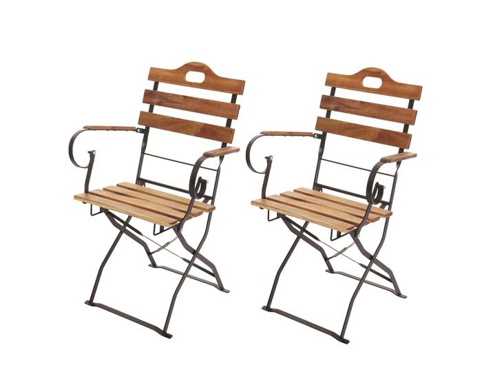 2er-Set Biergartenstuhl HWC-J40, Klappstuhl Gartenstuhl, Gastronomie-Qualität Akazie MVG-zertifiziert Naturfarben