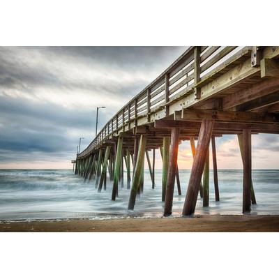 Fototapete PAPERMOON "Virginia Beach Pier", bunt, B:2,5m L:1,86m, Vlies, Tapeten