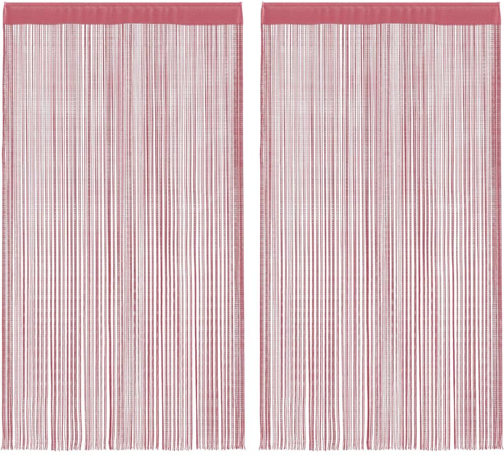 vidaXL Rideau en fils 2 pcs 140 x 250 cm rose