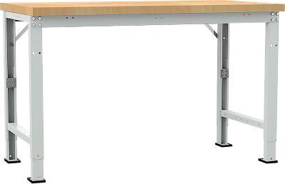 Manuflex Werkbank Profi Spezial, Tischplatte Multiplex, 1500 x 700 mm, lichtgrau