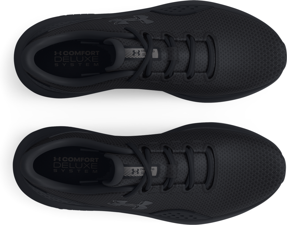 Laufschuh UNDER ARMOUR "UA Charged Surge 4", Herren, Gr. 47,5, schwarz, Synthetik, Textil, Schuhe Laufschuh, Gute Dämpfung schwarz 47,5