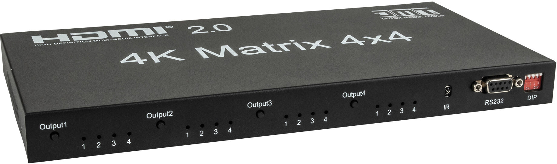 Dmt Vt101 – Hdmi-Matrix 4x4, 4 Eingänge/4 Ausgänge, Routbarer Hdmi-Switch Mit Fernbedienung