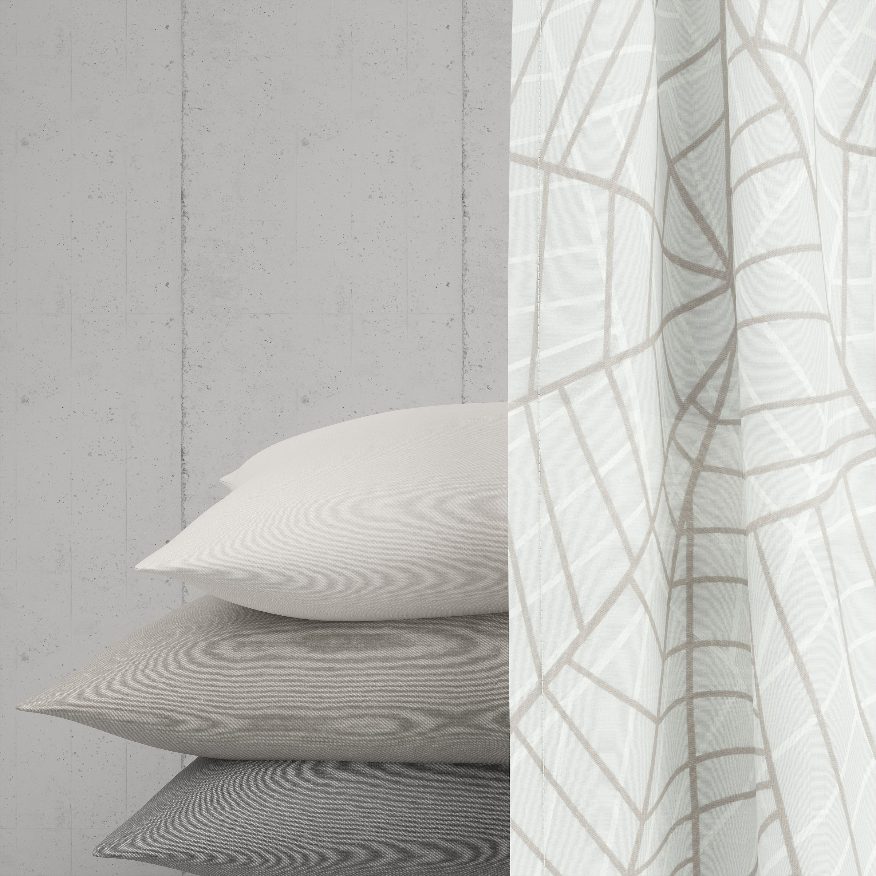 Neutex For You! Vorhang NEUTEX FOR YOU "SIMPLY", helltaupe, B:152cm H:245cm, Polyester, Gardinen, Vorhang, Druckstoff mit Grafikdesign