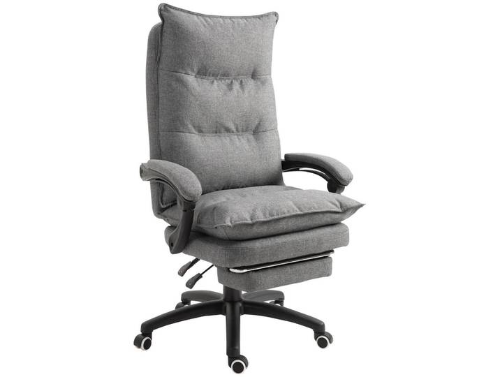 Vinsetto Bürostuhl massage Drehstuhl Massagefunktion Chefsessel höhenverstellbar Grau, Kunststoff, 62x130x70 cm, Büromöbel, Bürostühle, Drehstuhl