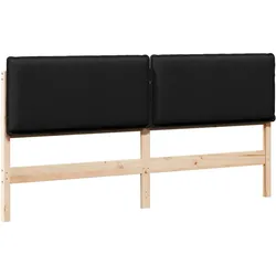 vidaXL Gepolstertes Kopfteil mit Kopfteil Natürlich und Schwarz 180 cm