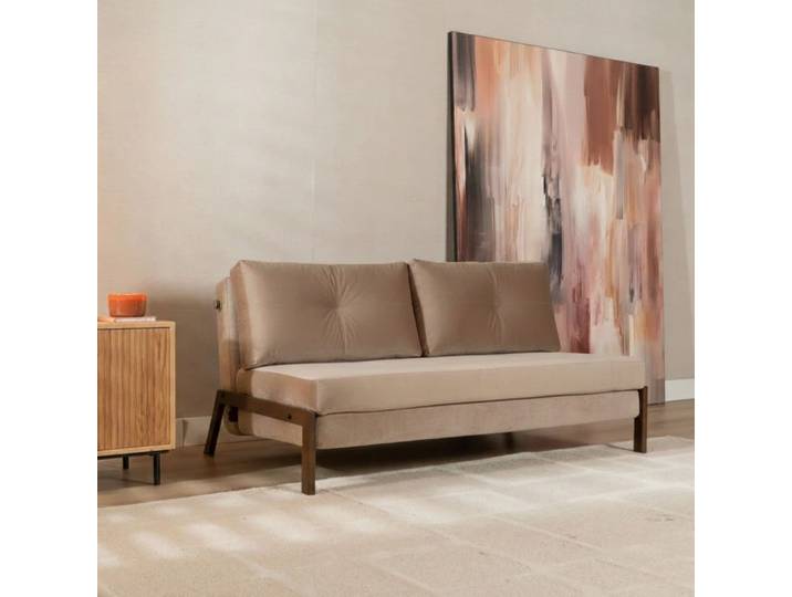 Bronx71 Schlafsofa 2-Sitzer Mikko Samt taupe