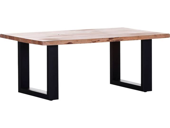 Couchtisch GUTMANN FACTORY Siesta , schwarz (natur, schwarz, schwarz, natur), B:110cm H:46cm T:70cm, Tische, Couchtisch