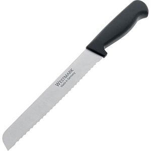 Westmark Brotmesser Domesticus 13552270, 18,5 cm Edelstahlklinge mit Wellenschliff und Kunststoffgriff
