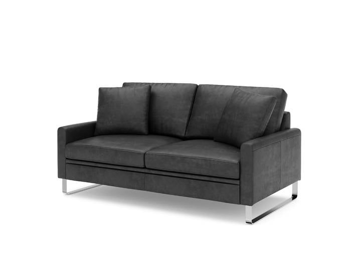 Sofa Leder GIAN 2-Sitzer anthrazit
