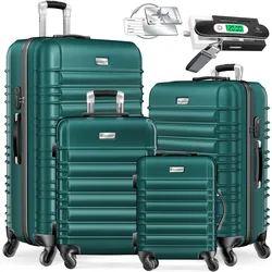 Kesser 4tlg. Hartschalenkofferset Hartschalenkoffer Reisekoffer Set, Koffer, Grün