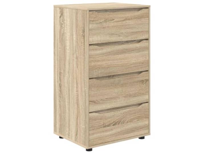 RJPLMFV Aufbewahrungsschrank, 60 x 48 x 105 cm, Holz aus Technik, Sonoma Glatte Oberfläche, geräumige Schubladen, stabile Beine, minimalistischer Look, pflegeleicht