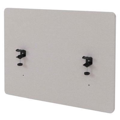 Mendler Akustik-Tischtrennwand HWC-G75, Büro-Sichtschutz Schreibtisch Pinnwand, doppelwandig Stoff/Textil ~ 60x75cm beige