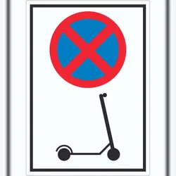 HB-Druck E- Scooter Parken verboten Aufkleber Elektro -Tretroller Roller A2 (420x594mm)