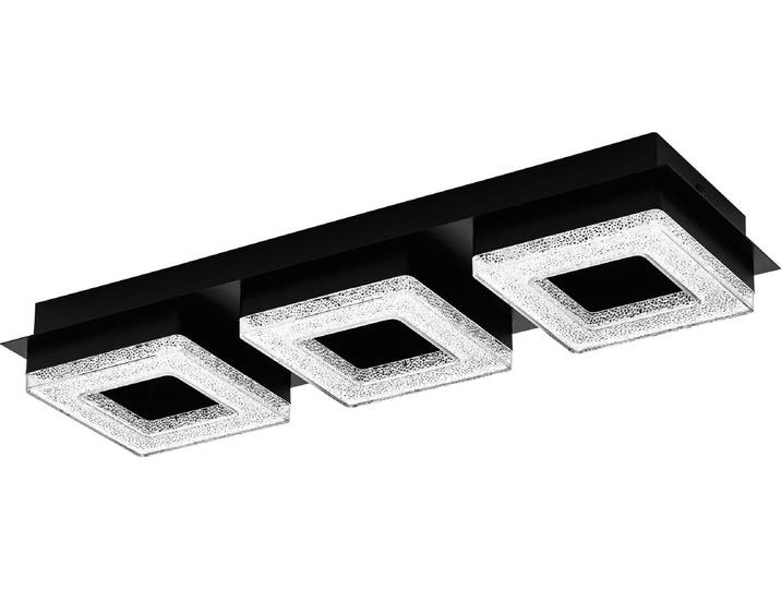Eglo 99325 FRADELO 1 LED 3-fois plafonnier applique 3x3\,5W 460x140mm noir clair blanc chaud
