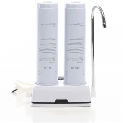 Naturewater, Küchenarmatur, NW-2-PPCTO 2 Stufen Counter Top Wasserfilter 5μ Sediment Aktivkohle