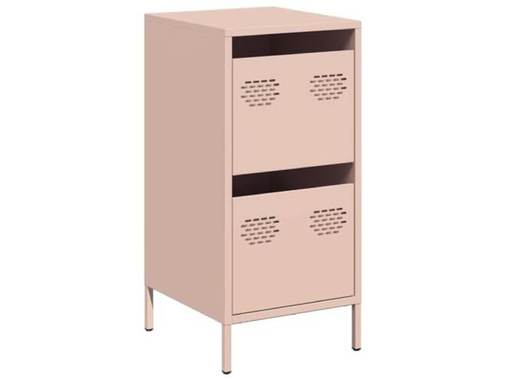 Fisinber Sideboard Rosa 35x39x73,5cm Kommode aus Stahl mit 2 Schubladen Schlanker Metallschrank in Rosa für Schlafzimmer und Flur, bietet praktischen Stauraum durch 2 geräumige Schubladen.