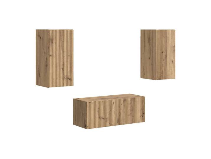 vidaXL TV-Schrank TV-Schrankset 2 stk. Artisan-Eiche Holzwerkstoff (2-St)