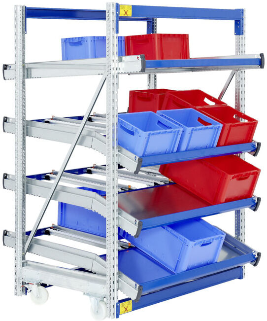 Stockage dynamique cartons Flex p 1300 montants galvanisés Bito lisseseme (C0860-0036)