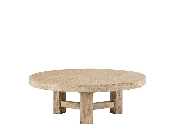 Table basse orme recyclé - diam. 105 cm - naturel