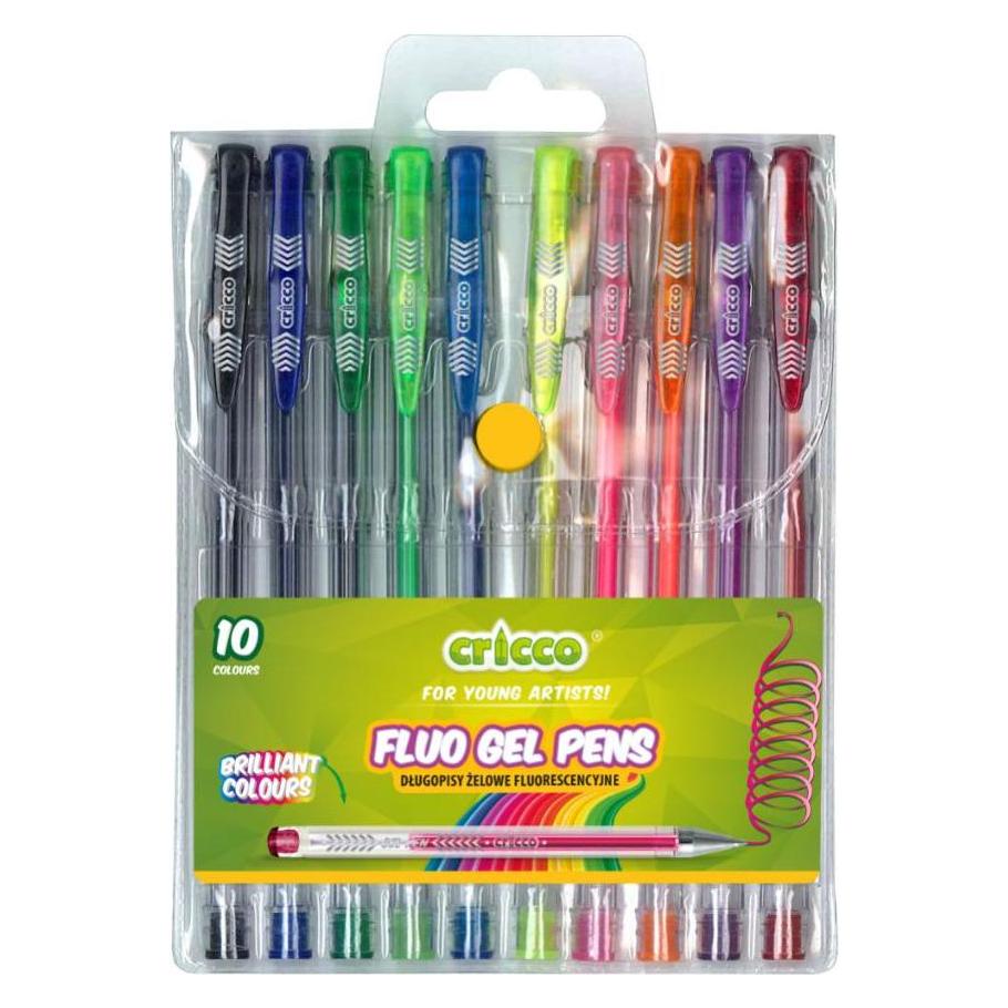 Cricco Fluoreszierende Gelstifte 10 Farben (10x) (331644)