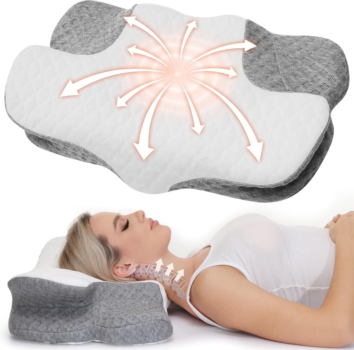Ergonomisch Orthopedisch Nekkussen voor Ondersteuning en Vermindering van Nekpijn