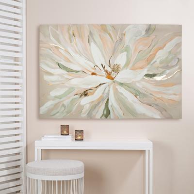 Leinwandbild GILDE "Bild rechteckig Golea weiß H. 80 cm", bunt (farbe bild(er): weiß), B:120cm H:80cm T:2,5cm, Leinwand, Bilder, Leinwandbild