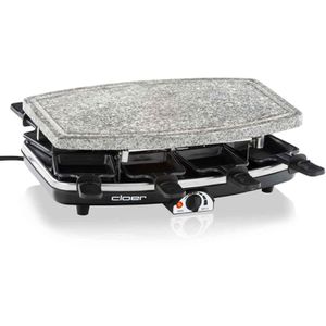 Cloer Raclette-Grill 6430, für 8 Personen, 1200 Watt, mit Natursteinplatte
