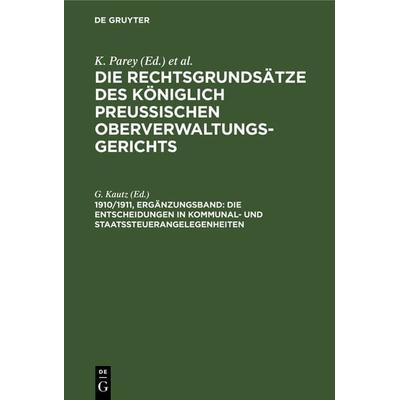 Die Rechtsgrundsätze des Königlich Preussischen Oberverwaltungsgerichts / Die Entscheidungen in Kommunal- und Staatssteuerangelegenheiten, Gebundene