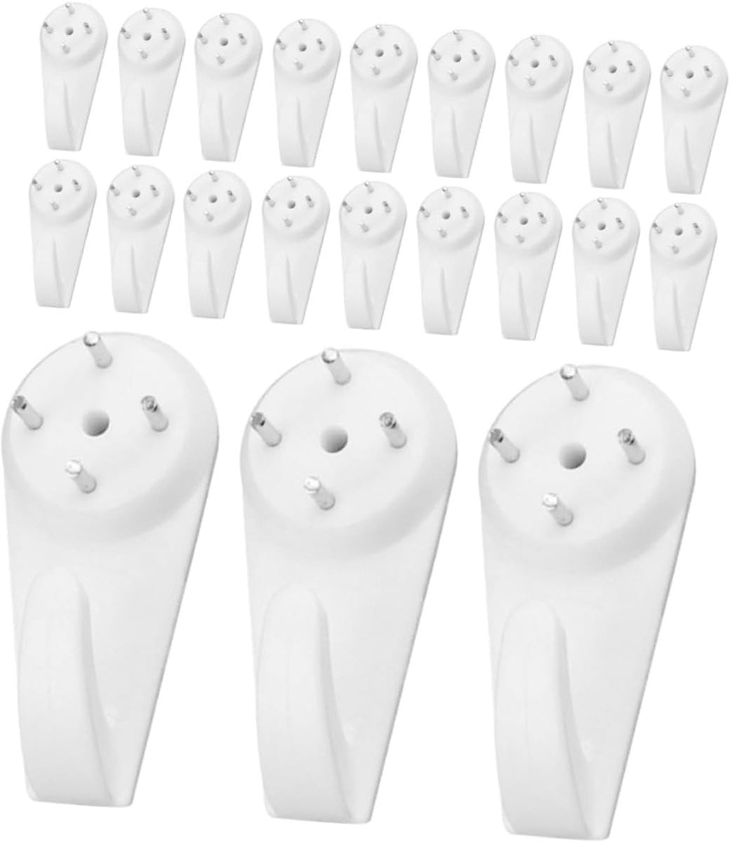 Muurfoto Haken - 40 stuks - Wit - Onzichtbare hangers voor decoratie zonder sporen