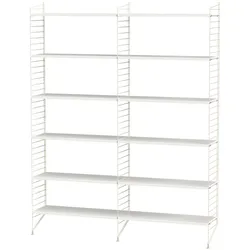 Bücherregal minimalistisch Beige Weiß