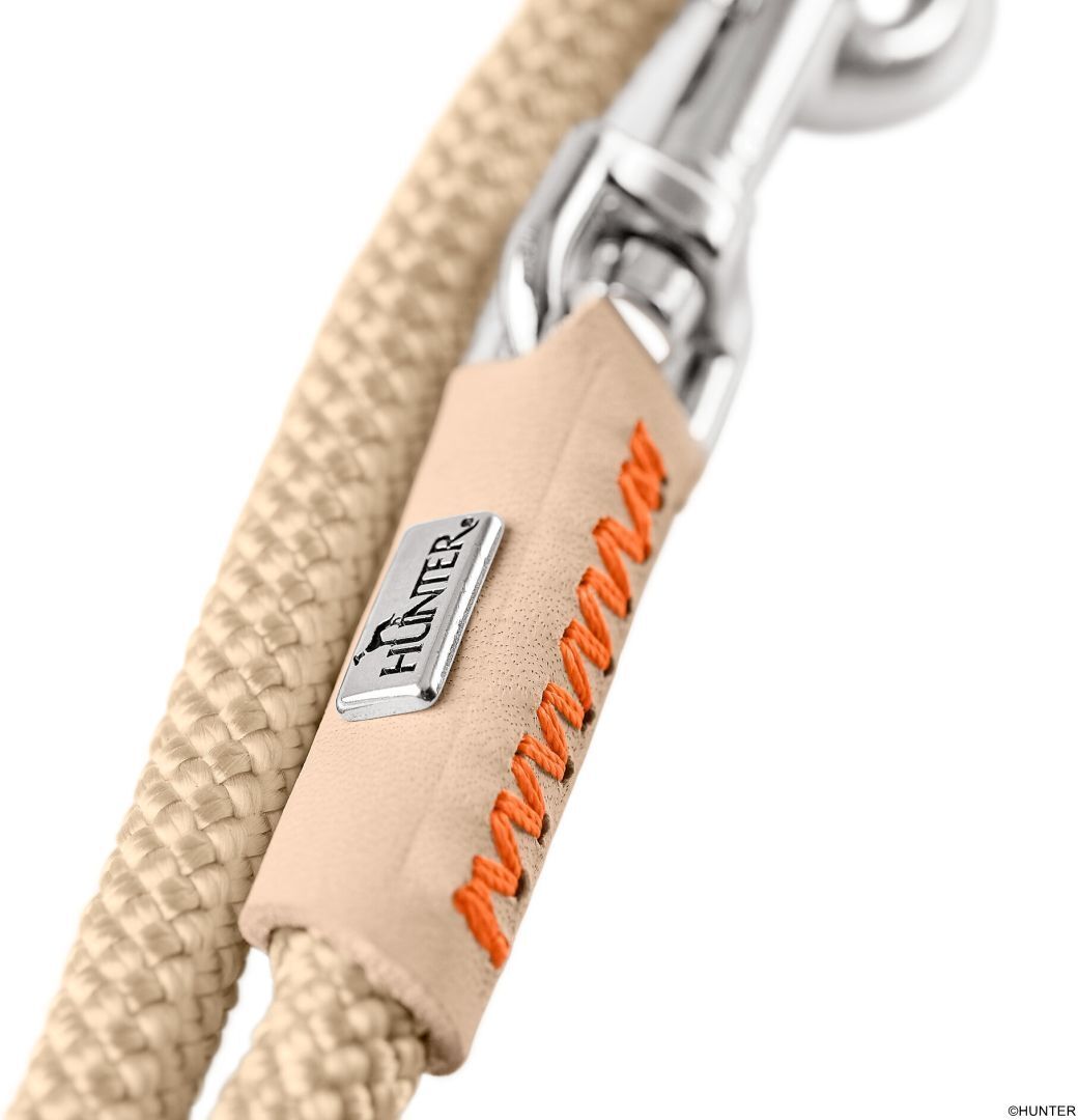 DOG SPORT HUNTER Verstellbare Führleine Malia 8/200, beige/natur